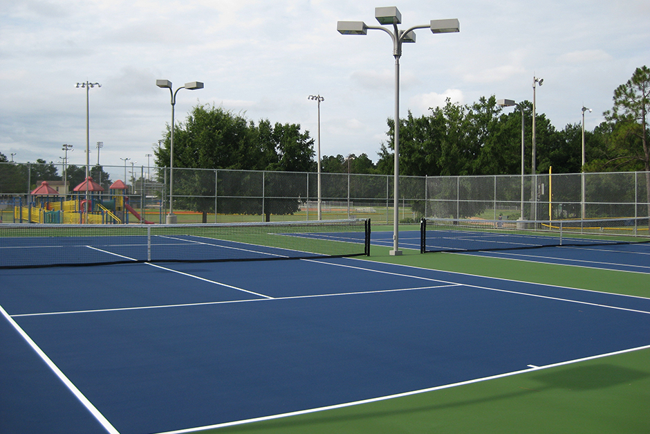 new tennis court lights